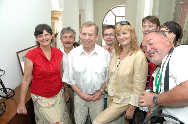 Ze setkání s Václavem Havlem v červenci 2007 - foto Jan Karásek