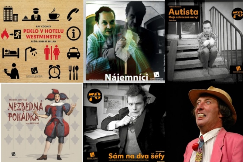 Peklo v hotelu Westminster, Nájemníci, Autista - Moje zatracené nervy!, Nezbedná pohádka, Sám na dva šéfy a Pro dámu na balkoně - na tyto tituly i mnohé další můžete vyrazit k nám do divadla v listopadu či prosinci.