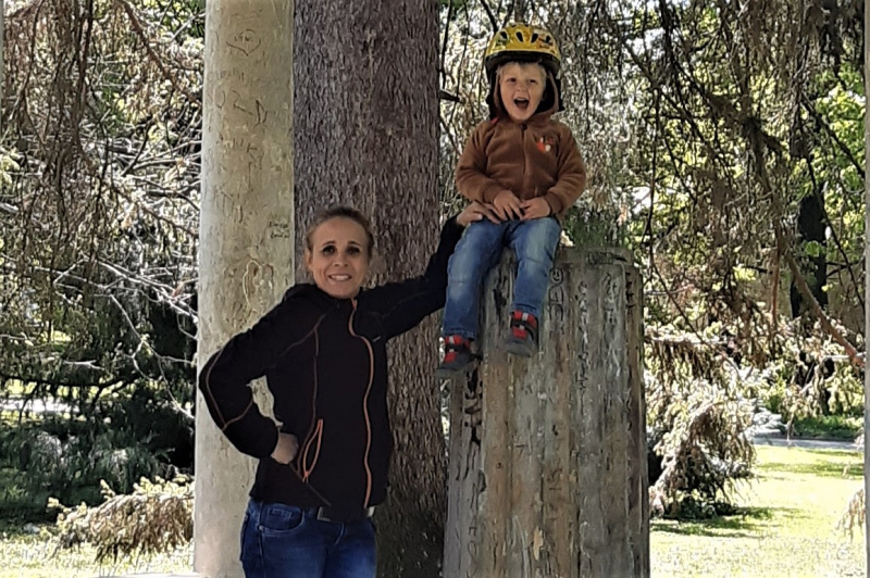 Alžběta Mahdalová se synem Damiánem