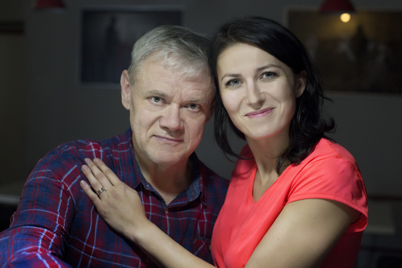 Pavlína s kolegou Martinem Vrtáčkem při zkouškách inscenace V žabím pyžamu Pavlína s kolegou Martinem Vrtáčkem při zkouškách inscenace V žabím pyžamu