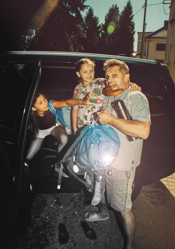 David Vaculík pózoval se svými dětmi