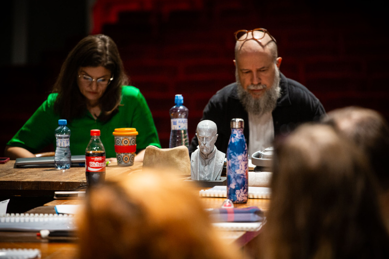 Dodo Gombár na zahajovací zkoušce muzikálu Masaryk