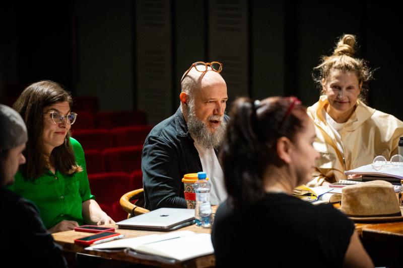 Dodo Gombár na zahajovací zkoušce muzikálu Masaryk Dodo Gombár na zahajovací zkoušce muzikálu Masaryk